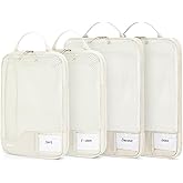 ECOHUB 4 Set /6 Set Packing Cubes for Travel Durable Suitcase Organizer Bags Set with Personalized Tag Various Sizes Travel Essentials Traveling Accessories for Luggage Machine Washable