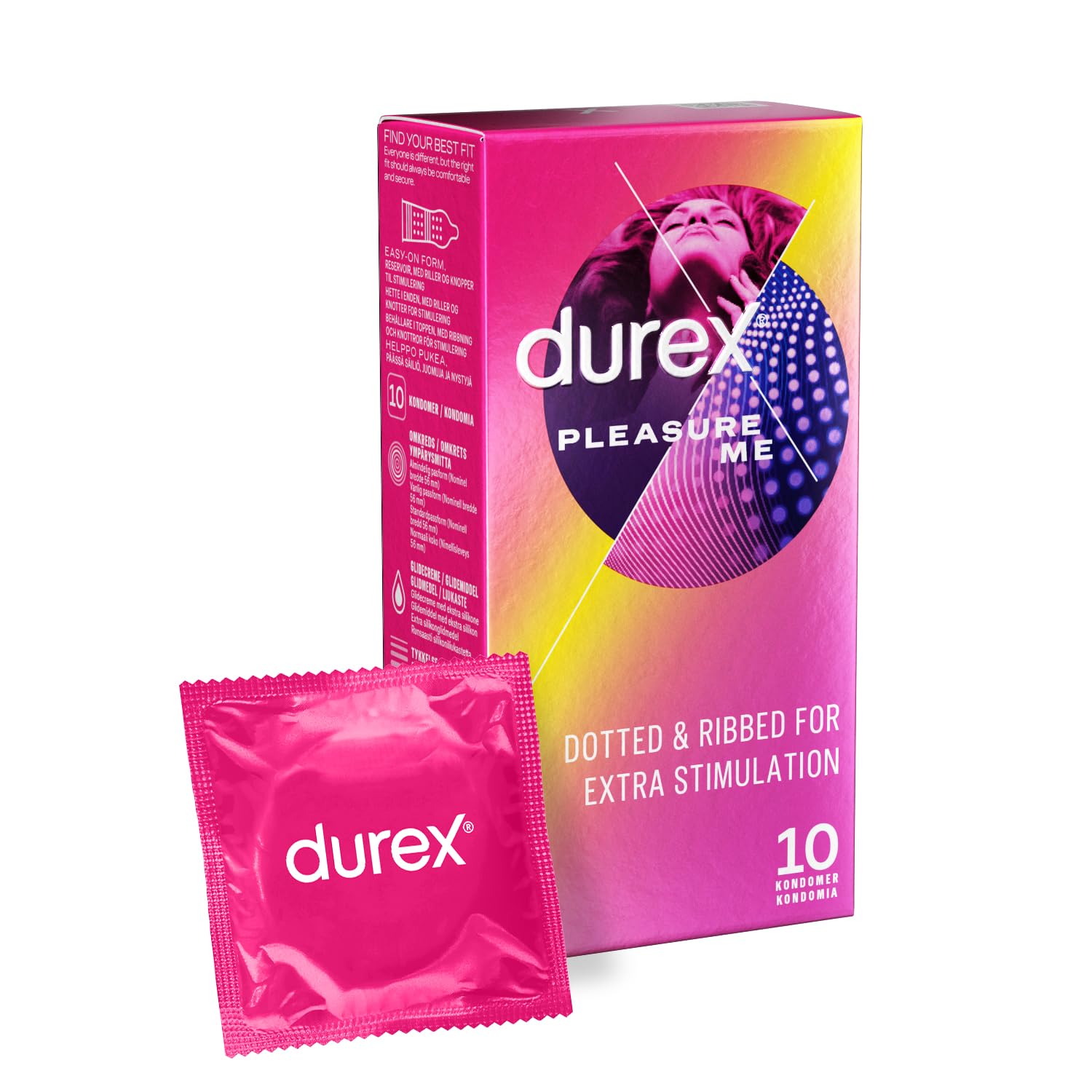 Durex Transparent Love Sex Pleasure Me Latex Condom - Pack of 10
