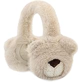 POMIJIAN Kids Winter Ear Muffs Fuzzy Foldable Earmuffs Girls Soft Fluffy Ear Warmer Boys Toddler Cute Ear Cover for Cold