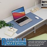 K KNODEL Small Desk Pad Leather Mouse Keyboard Mat 60x35cm Lake Blue view 5