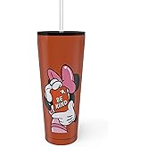 Zak Designs Disney Minnie Mouse Vacuum Insulated Stainless Steel Travel Tumbler with Splash-Proof Lid, Includes Reusable Plastic Straw and Fits in Car Cup Holders (18/8 SS, 25 oz, Sure Thing)