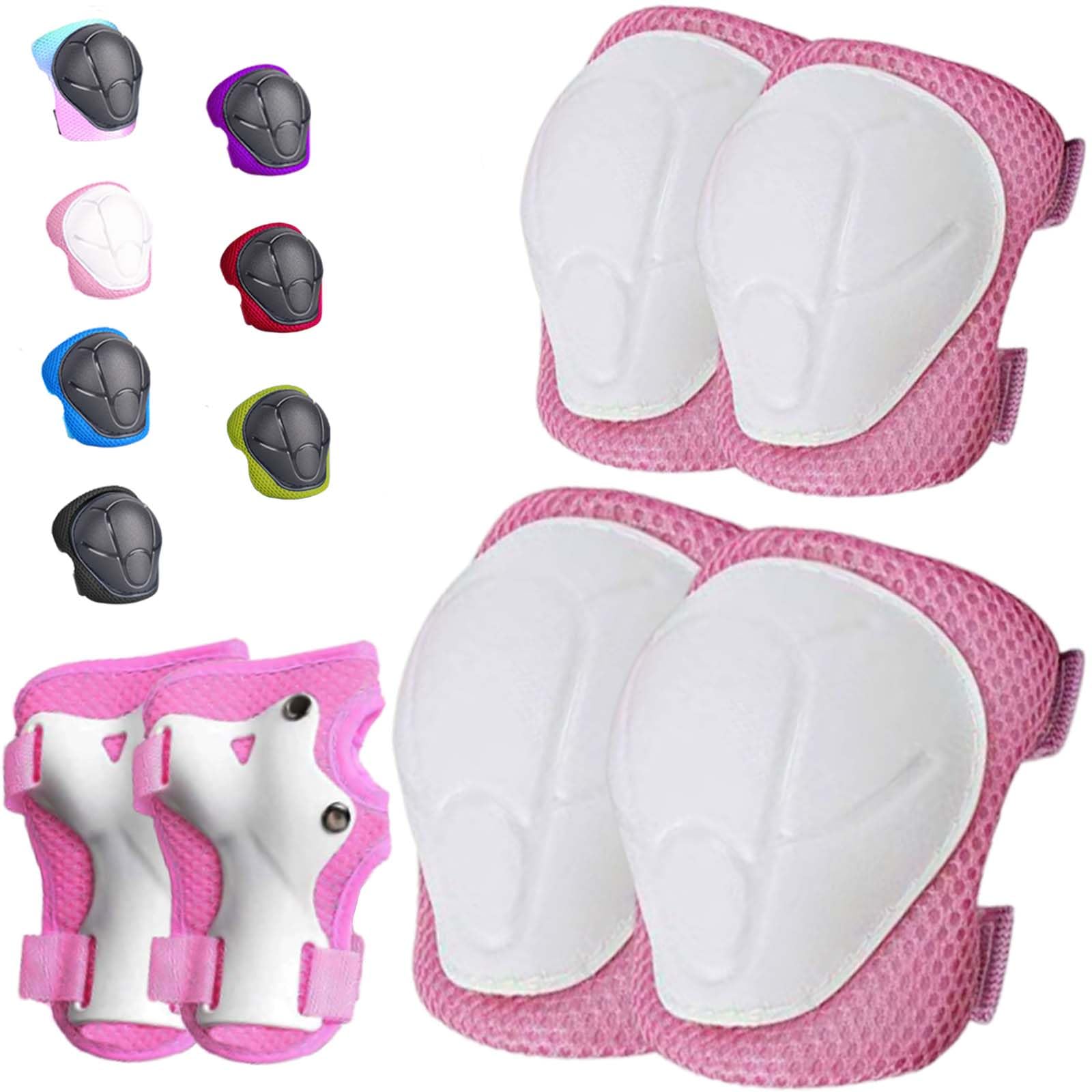 Photo 1 of HocIece Kids/Youth Knee Pads for Kids 3-14Years Boys Girls 6 in 1 Kids Protective Gear Set Adjustable for Skating Cycling Bike Rollerblading Scooter Roller Skates