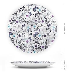 XISUNYA 6 Inch Decorative Plate, Floral Dinner