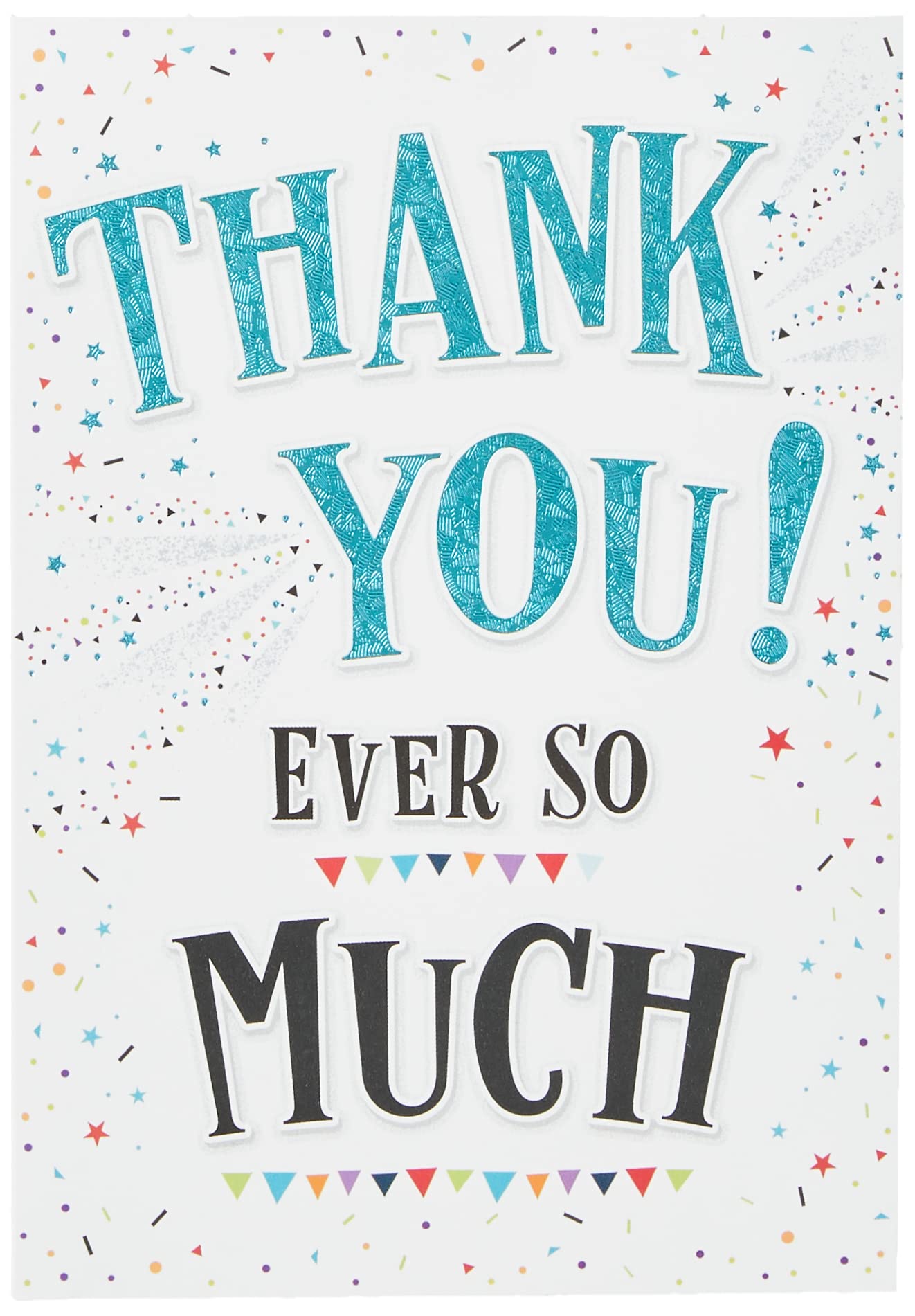 Piccadilly Greetings Modern Thank You Every So Much Card - 7 x 5 inches