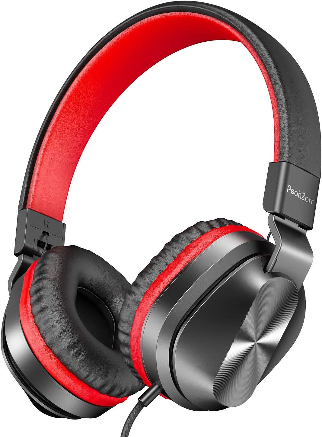 PeohZarr On-Ear Headphones with Microphone, Lightweight Folding Stereo Bass Headphones with 1.5M Tangle Free Cord, Portable Wired Headphones for Smartphone Tablet Laptop Computer MP3/4: Electronics