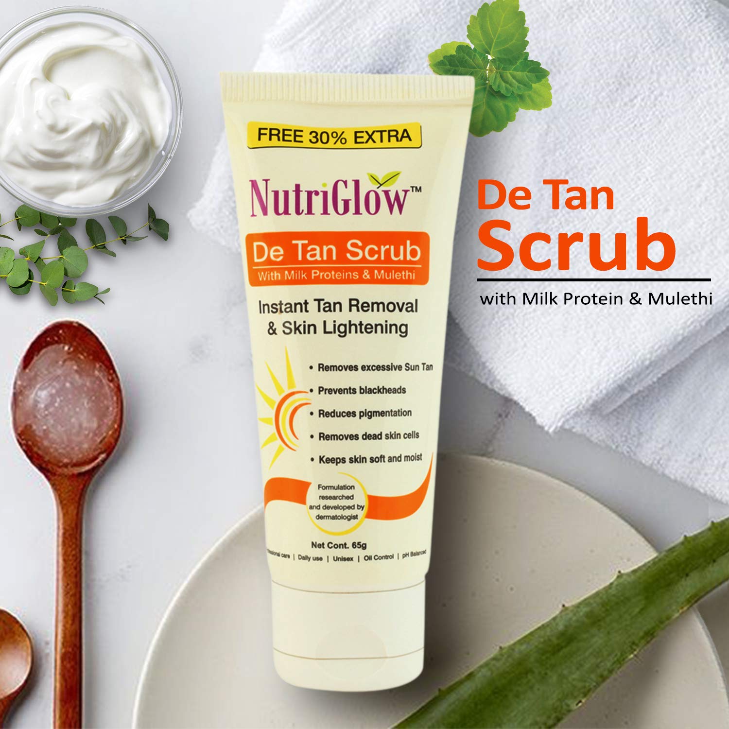 natural glow d tan scrub