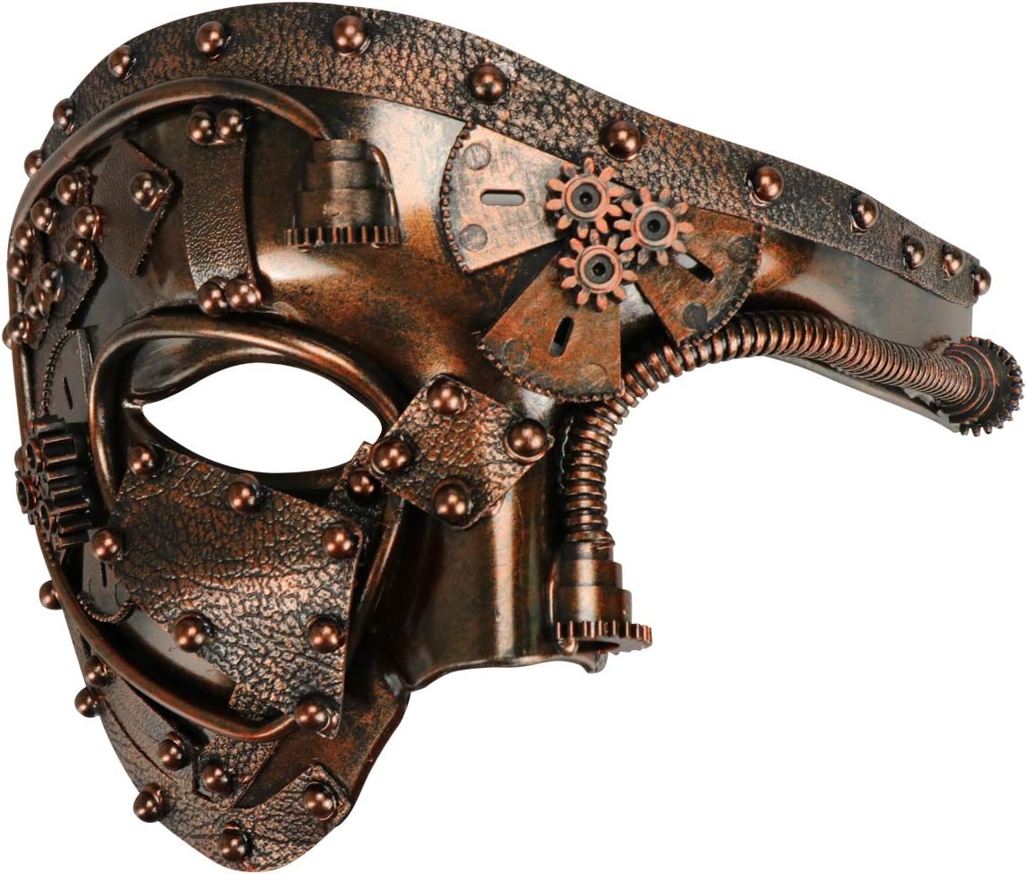 Coddsmz Masquerade Mask Steampunk Phantom of The Opera Mechanical Venetian Party Mask