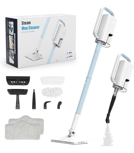 SteamＱ Amazon.com - Steam Cleaner, 6 in1 Rotated Steam Mop Cleaner with 2