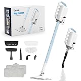 Steam Cleaner, 6 in1 Rotated Steam Mop Cleaner with 2 Modes, 2 Microfiber Pads, 400ML Removable Tank, 23FT Power Cable, Detachable Steam Mops for Floor, Laminate Floor, Tiles Cleaning (Ravine Blue)