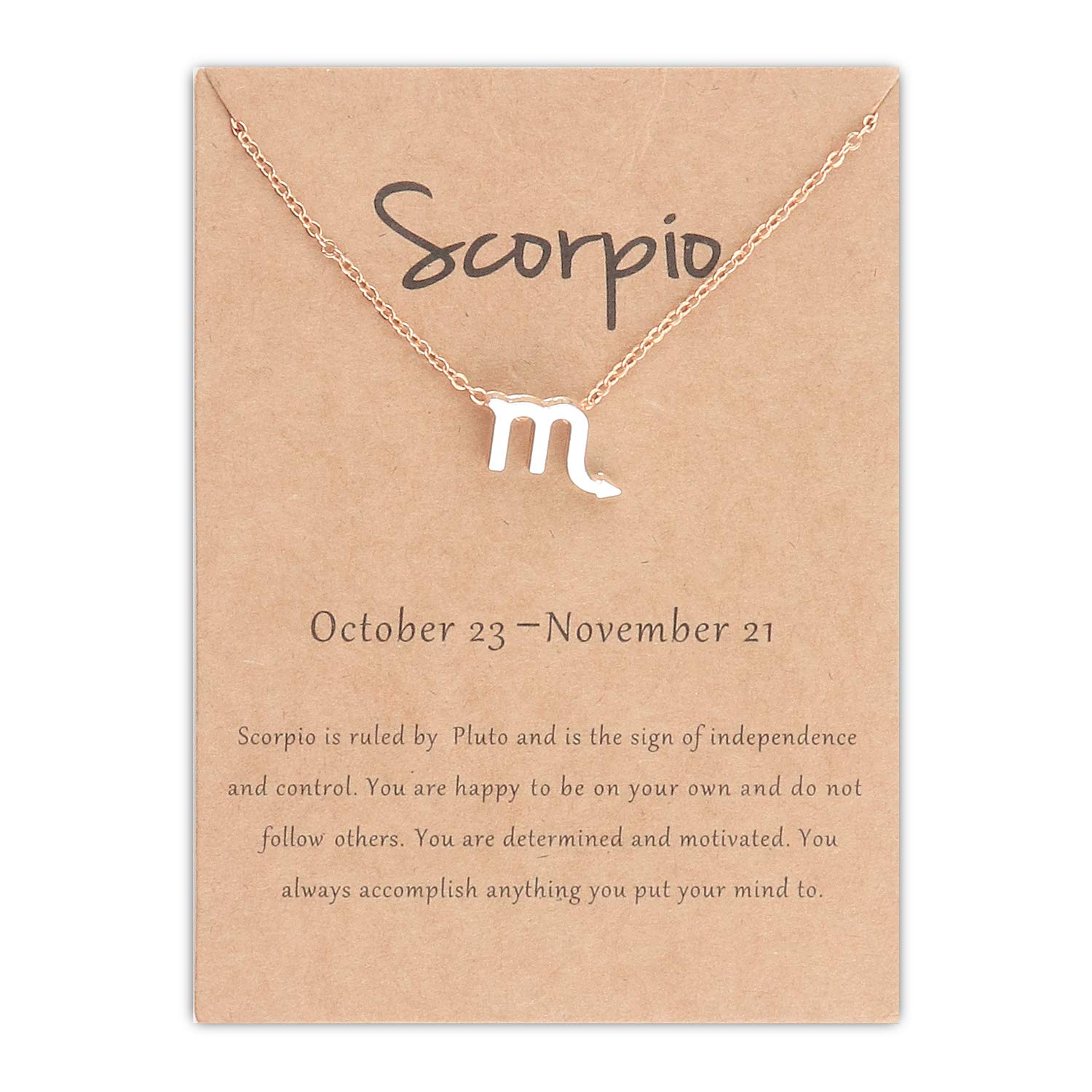 liforlove 12 Zodiac Constellation Necklace Horoscope Necklace Astrology Jewelry Christmas Birthday Gifts for Girls Women