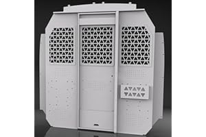 MELIPRON Van Safety Partition Bulkhead Fit for Ford Transit 150 250 350 Full Size Medium Roof, White