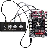 T220HS-W 2.0 Channel Bluetooth Amplifier Board 220W&times;2 Audio Amp Module | with Treble Bass Control, Bluetooth AUX USB Input for Passive Speakers
