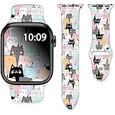 Watch Band Compatible with Apple Watch 38mm 40mm 41mm for Women Men Silicone Wristbands Straps Replacement for IWatch Series 8 7 6 5 4 3 2 1 SE