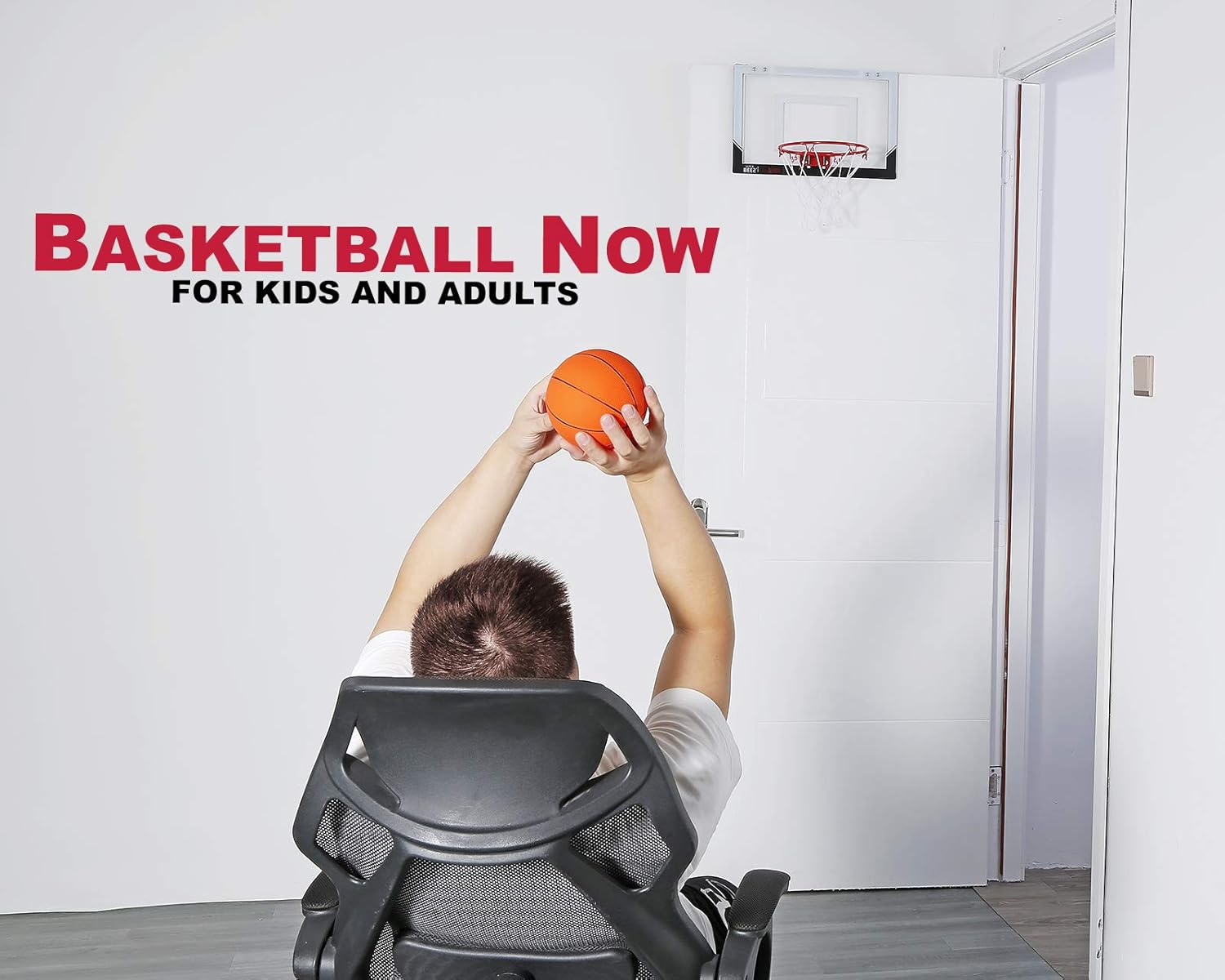 JAPER BEES Indoor Mini Basketball Hoop Over The Door & Wall Mount w/Shatterproof Backboard(Mini Dunk) : Clothing