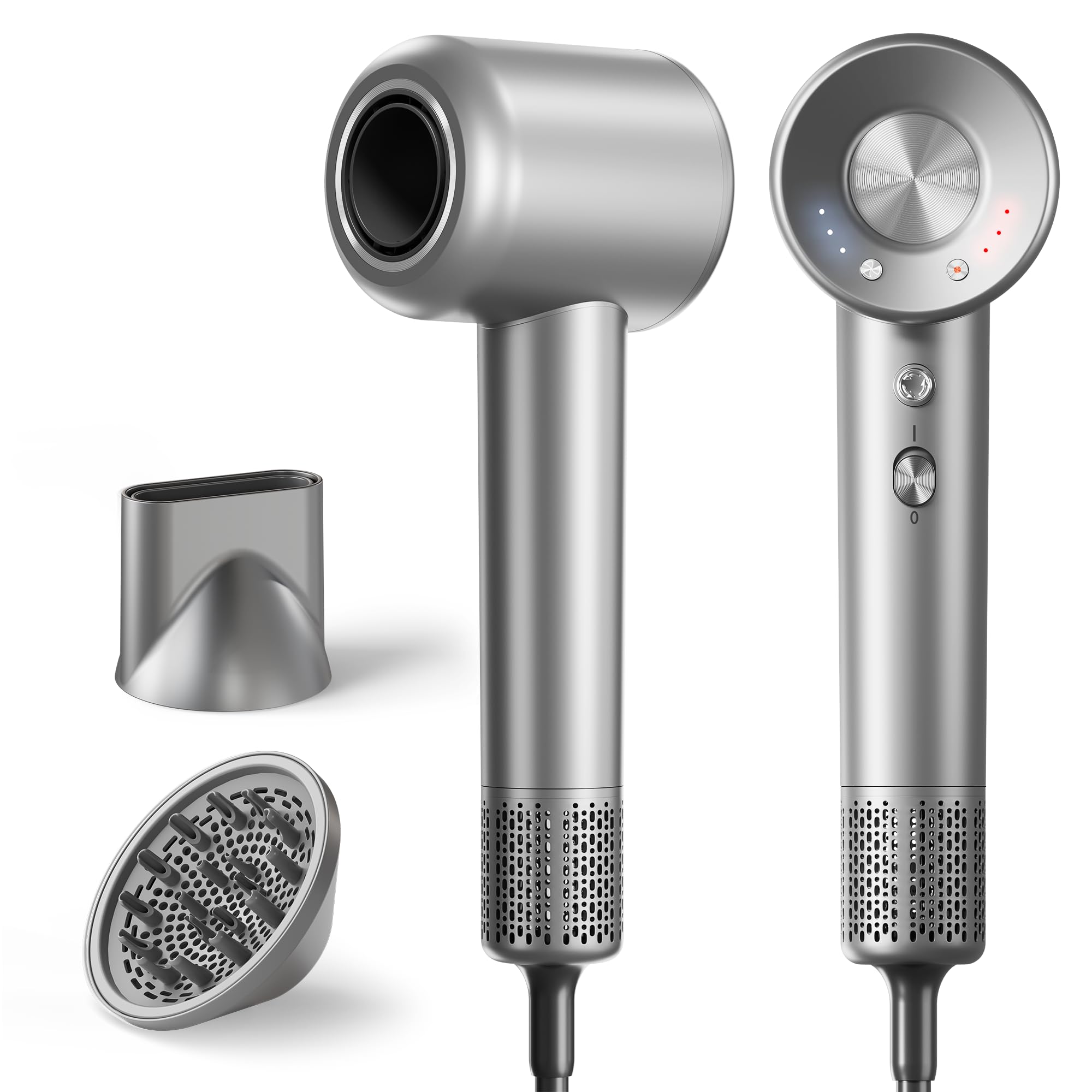 Photo 1 of Hair Dryer, 160000 RPM High-Speed Ionic Blow Dryer with Magnetic Diffuser, Fast-Drying Hair Dryer for Women, 500M Negative Ions Frizz Control, Low-Noise Hairdryer for Home & Salon