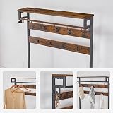 HOOBRO Hall Tree with Bench 5-Tier Shoe Storage Rustic Brown BF75MT01 view 8