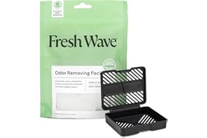 Fresh Wave Odor Eliminating & Deodorizing Packs | Bag of 6 & Fresh Pod Case | Safer Odor Relief for Small Spaces | Natural Pl