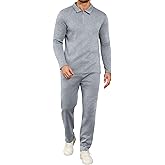 Uni Clau Men's Casual Tracksuit Athletic Sweatsuits Long Sleeve 2 Piece Outfit Running Jogging Sport Suit Sets