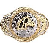 HUABOLA CALYN Western Rodeo Horse Belt Buckle Engraved Celt Pattern cowboy buckles for men and women