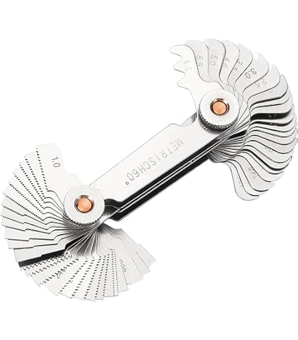 Radius Gauge, 4 Pieces Radius Rounding Gauge Stainless Steel Concave Convex Measuring Tool R0.3-1.5 / R1-6.5 / R7-14.5 / R15-25
