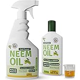 Neem Oil Spray for Plants (Refill 20 Times)- Pure Cold Pressed Neem Oil | Indoor & Outdoor