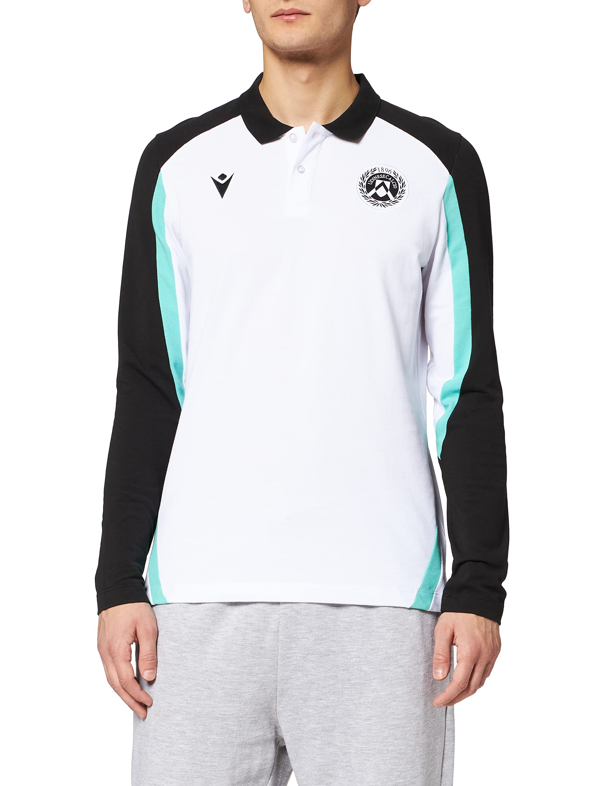Macron Unisex Merchandising Ufficial Polo Shirt Model Travel Udinese Football 2021/22 White