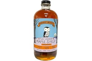 Organic Pure Vermont Maple Syrup in Glass Bottle - From Barred Woods Maple (Grade A Amber Rich, Pint (16 oz))