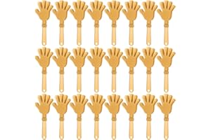 ZCYSRLQIN 24 Pcs Gold Hand Clappers 7.5 Inch Clappers Noisemakers Noise Makers Party Favors Plastic Clapper Sporting Events Cheers Ball Dance Basketball Football Noisemakers （Gold）