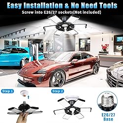2Pack 160W Garage LED Light - 16000LM, 6+1