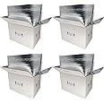 CH-BOX Insulated Shipping Boxes with Liners, 4 Pack 15'' x 10'' x 11'' Small Cold Shipping Boxes, for Perishable Frozen Food Shipping, White (TB151011L-4)