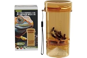 COZYWELL Cricket Calcium Powder Mixer for Reptiles,Easy-to-Use Cricket Keeper Calcium Shaker for Even Coating, Reptile Nutrition Dispenser Accessory for Bearded Dragon Gecko Lizard Turtle
