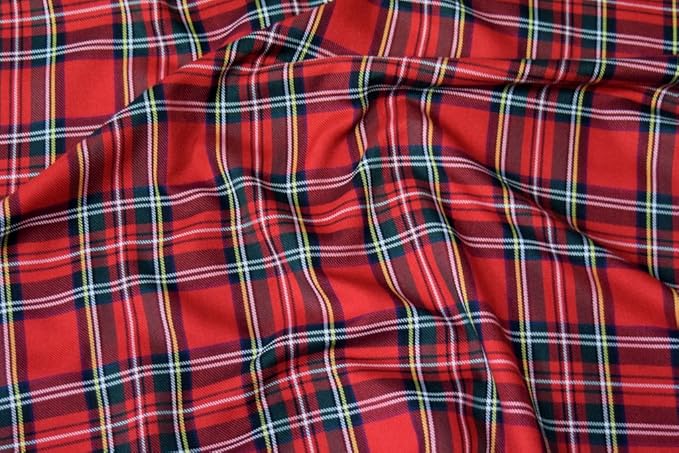 StoffBook ROT KLASSIK SCHOTTENKAROS TARTAN-STOFF KAROSTOFF STOFF STOFFE, B410