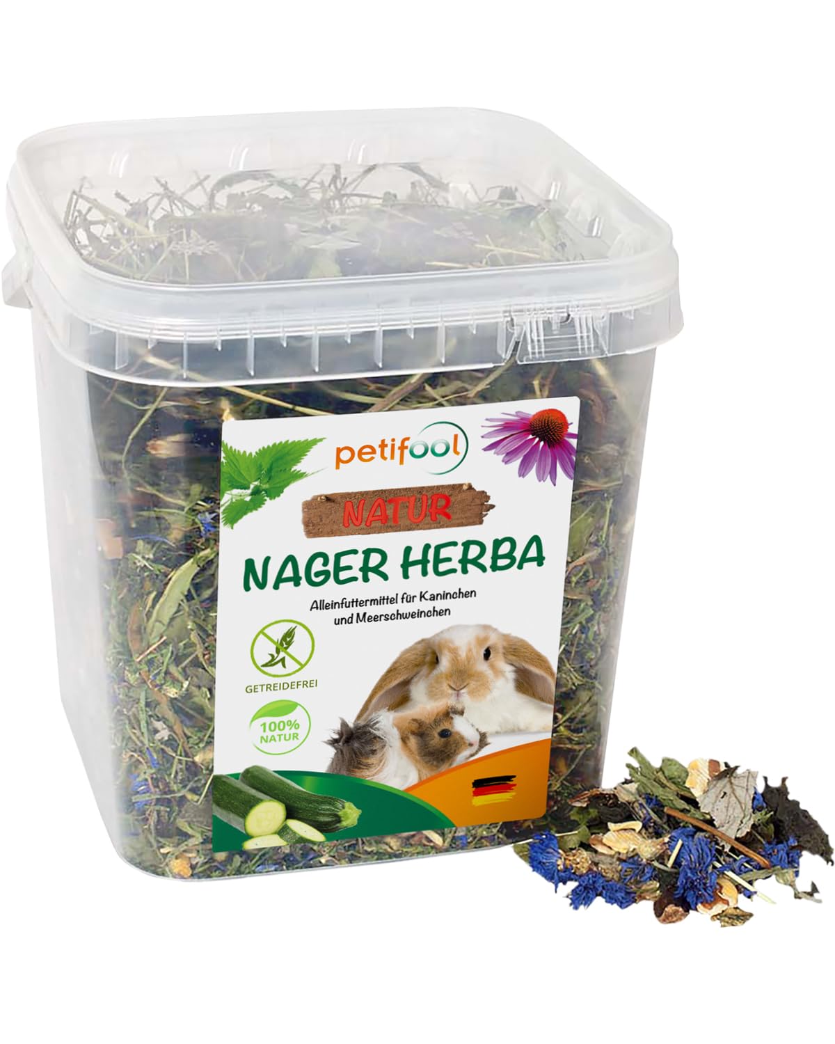 petifool Rodent Herba Natural and Healthy Rodent Complete Rabbit Food (Pack of 1 x 430 g)
