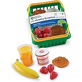 Learning Resources Healthy Breakfast Basket - 18 Pieces, Ages 3+ Pretend Play Food for Toddlers, Preschool Learning Toys, Kitchen Play Toys for Kids