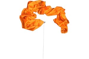 Winged Sirenny 1 Piece 98" Hand Painted Flowy Silk Ribbon Streamer with Rods, Church Liturgical Praise, Worship Adoration Dance Ribbon Banner