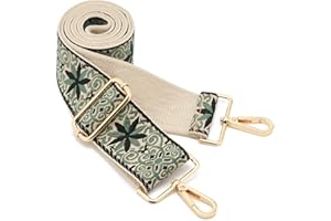 ZOOEASS Wide Shoulder Strap Adjustable Replacement Belt Guitar Style Crossbody Bag Handbag Strap Multicolor Canvas Straps