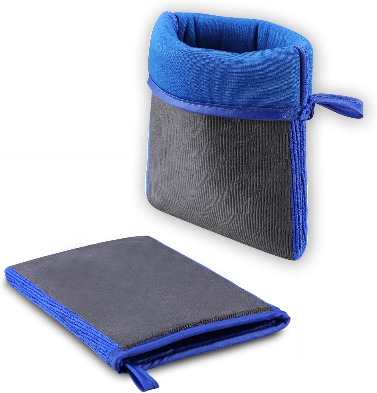 JIANFA Clay Bar Mitt, AutoScrub Fine Grade Wash Mitt Automotive Detailing Towel Wash Mitt Clay Bar Alternative, 1 Piece Blue: Automotive