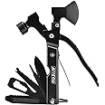 Multi-tool Axe Hammer, Upgraded 14 in 1 Portable Hatchet Tool with Sheath, Camping Survival Gear Kit Birthday Presents Christmas Stocking Stuffers for Dad Father Grandpa Husband Son Boyfriend Him
