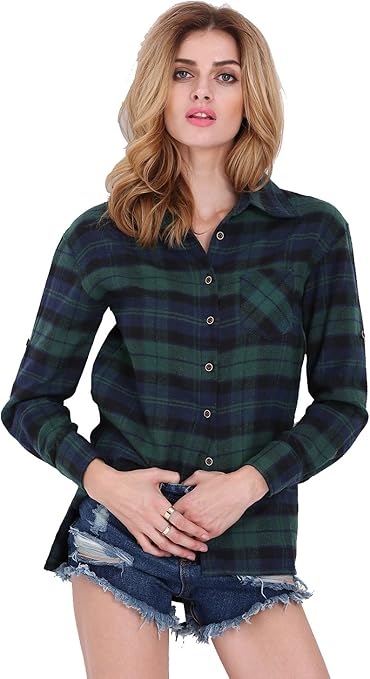 shein green flannel