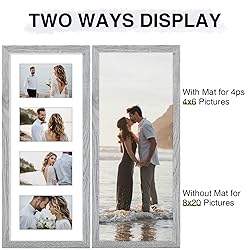 Vittanly 8x20 Collage Picture Frame, Displays 4Pcs