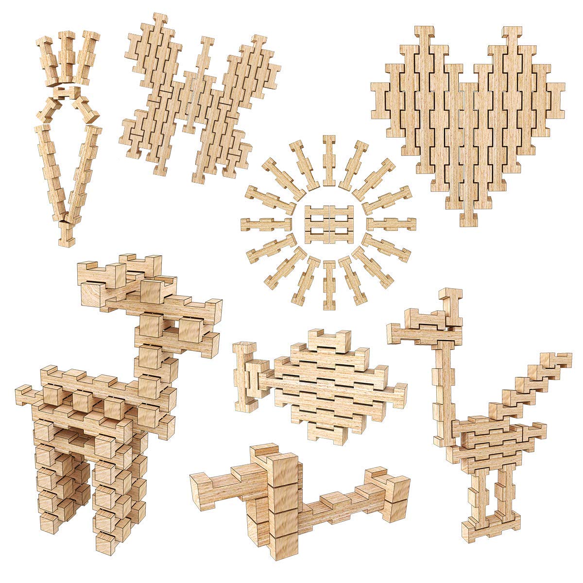 IGROTECO Fantasy 120 Building Block Set Wooden Toy jigsaw puzzle