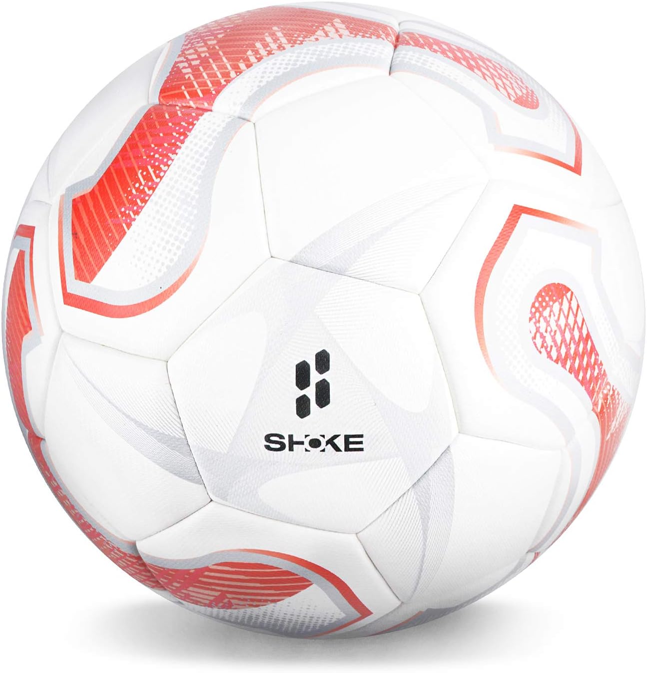 SHOKE Soccer Ball Size 5, Hold Air Water-Resistant Thermal Bonding, Official Training Practice Youth and Adult Soccer Balls for Professional Match or Competition Rebound Height 51.18’’ -53.15’’