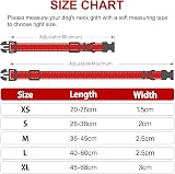 Joytale Reflective Dog Collar Nylon Neoprene Padded Medium Red view 6
