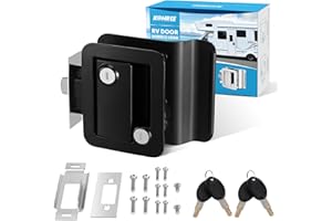 Kohree Verrou de porte d'entrée de remorque de voyage pour camping-car avec pêne dormant à pale, loquet de porte de remorque 