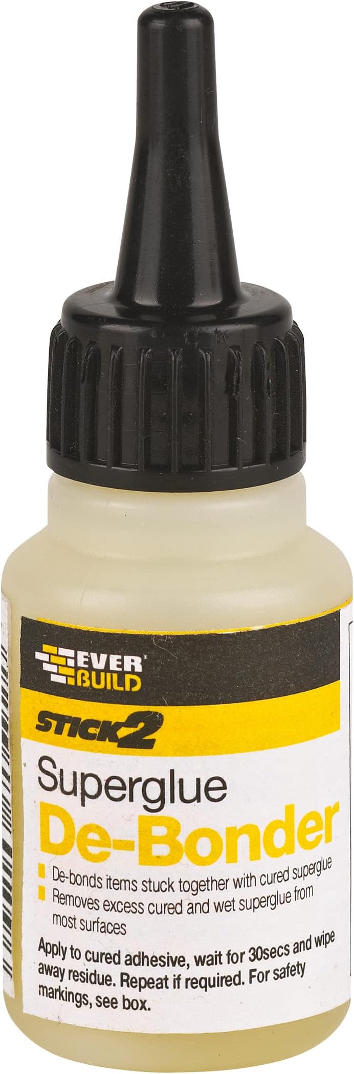 Sika Everbuild Stick 2 Superglue De-Bonder Solvent 20ml Fast Acting Clear