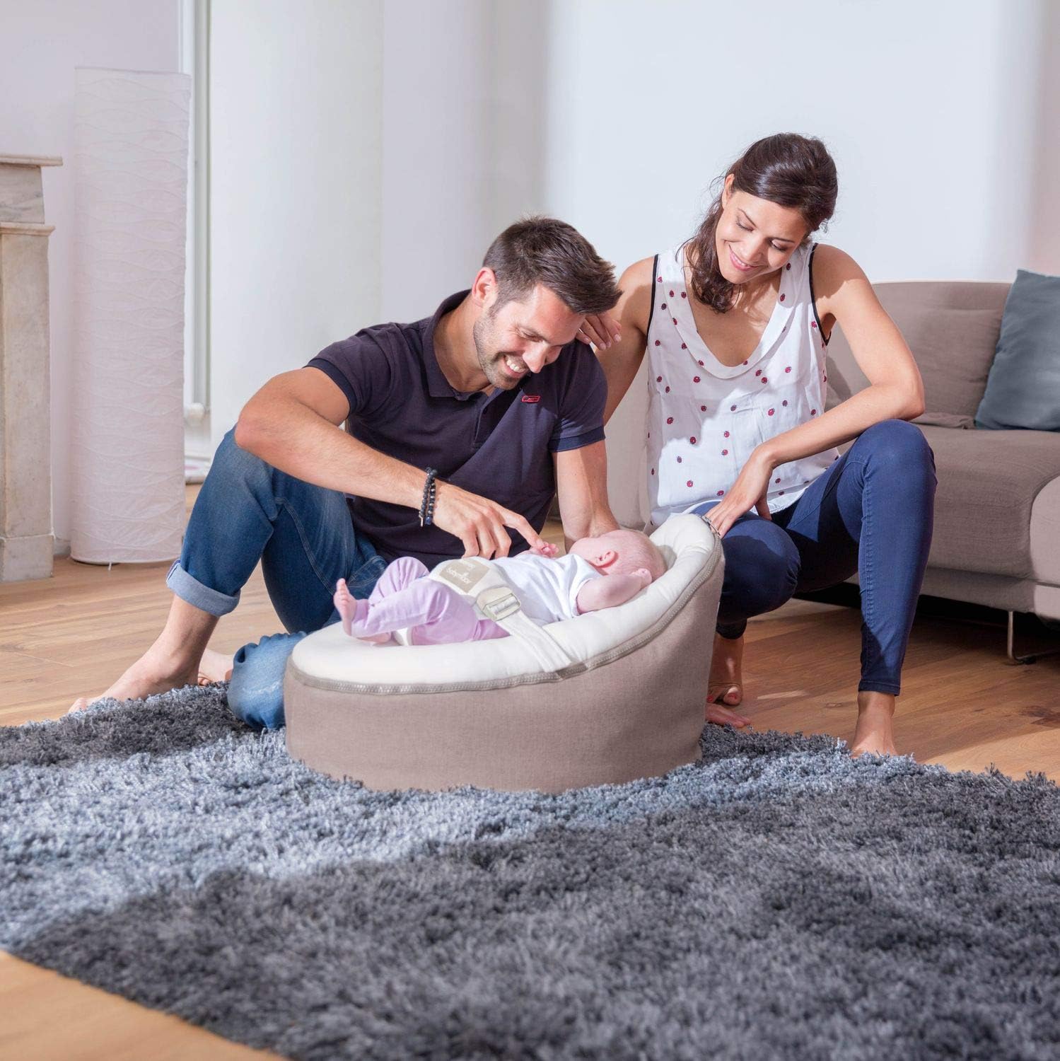 Babymoov Doomoo Nid Transat Bebe Pouf Evolutif Multifonctions Des La Naissance Natural Amazon Fr Bebes Puericulture