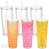 Micellwuu 6 Pack 24Oz Acrylic Snow Globe