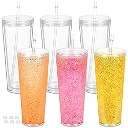 Micellwuu 6 Pack 24Oz Acrylic Snow Globe