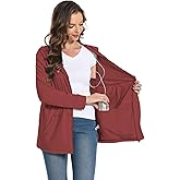 Meuponc Mastectomy Hoddies Jacket Coat with Drain Pockets Women Post Surgery Recovery Must Haves Long Sleeve Zip Up Shirts