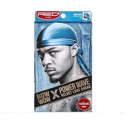 Red by Kiss Power Wave Velvet Luxe Durag, Blue